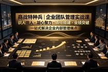 商战特种兵｜企业团队管理实战课：识人用人｜凝心聚力｜责任搭建｜业绩突破，一站式解决企业内部管理痛点