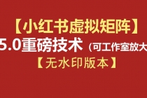 76节小红书虚拟矩阵5.0-无水印版本：AI原创虚拟品+4带1自动化AI发笔记+测款怼款双模式（可工作室放大）