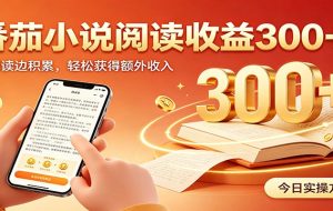 番茄小说自动阅读，设备后台自动完成阅读任务获取时长收益，日入300+