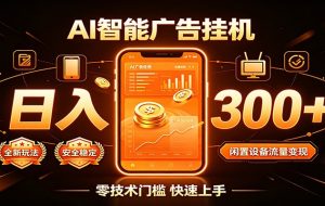 闲置流量别浪费,挂机日赚300+,流量轻松变现增收