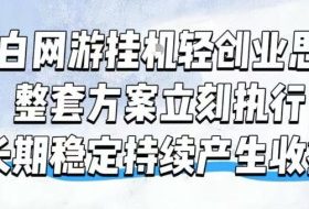 小白网游挂G轻创业思路，整套闭环操作方案直接执行，不用久坐屏幕前持续产生收益，每天单机1k+【揭秘】