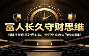 富人长久守财思维：拆解八条底层处世心法，避开财富流失的致命陷阱