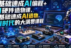 0基础速成AI编程+AI硬件造物课，0基础速成AI造物，AI时代的大满贯课程