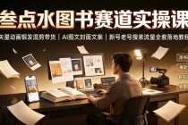 叁点水图书赛道实操课｜矢量动画银发混剪带货，AI图文封面文案，新号老号搜索流量全套落地教程