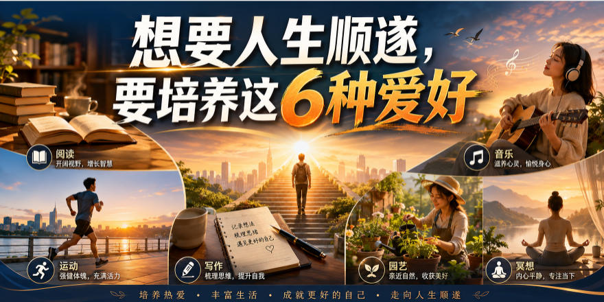 公众号付费文章：想要人生顺遂，要培养这6种爱好
