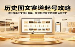 历史图文赛道起号攻略:选题故事图文成片教学,掌握短视频发布高效运营技巧