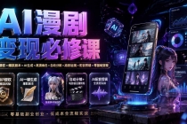 AI漫剧变现必修课:版权授权×爆款剧本×AI生成×高清角色×自动分镜×高级运镜×配音剪辑×零基础变现
