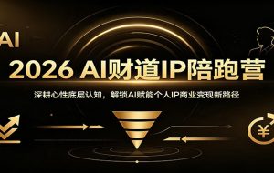 2026 AI财道IP陪跑营：深耕心性底层认知，解锁AI赋能个人IP商业变现新路径