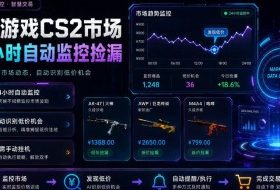 热门游戏CS2市场24小时自动监控捡漏，支持任何形式对数据进行验证，简单易上手，日入300+【揭秘】