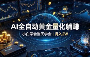 AI全自动黄金量化躺赚:小白学会当天学会,月入2W!