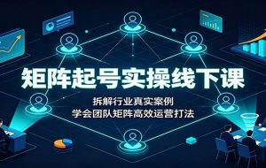 矩阵起号实操线下课：拆解行业真实案例，学会团队矩阵高效运营打法