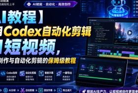 【AI教程】使用Codex自动化剪辑AI短视频，AI视频制作与自动化剪辑的保姆级教程