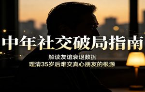 中年社交破局指南:解读友谊衰退数据,理清35岁后难交真心朋友的根源