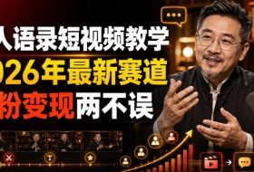 名人语录短视频教学,2026年最新赛道,涨粉变现两不误