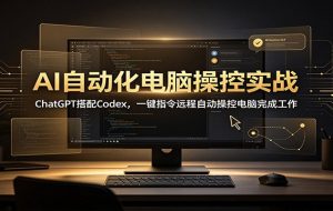 AI自动化电脑操控实战:ChatGPT搭配Codex,一键指令远程自动操控电脑完成工作