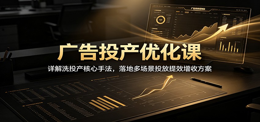 广告投产优化课:详解洗投产核心手法,落地多场景投放提效增收方案 广告投产优化课:详解洗投产核心手法,落地多场景投放提效增收方案