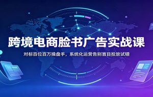 跨境电商脸书广告实战课:对标百位百万操盘手,系统化运营告别盲目投放试错