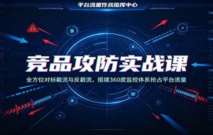 竞品攻防实战课:全方位对标截流与反截流,搭建360度监控体系抢占平台流量