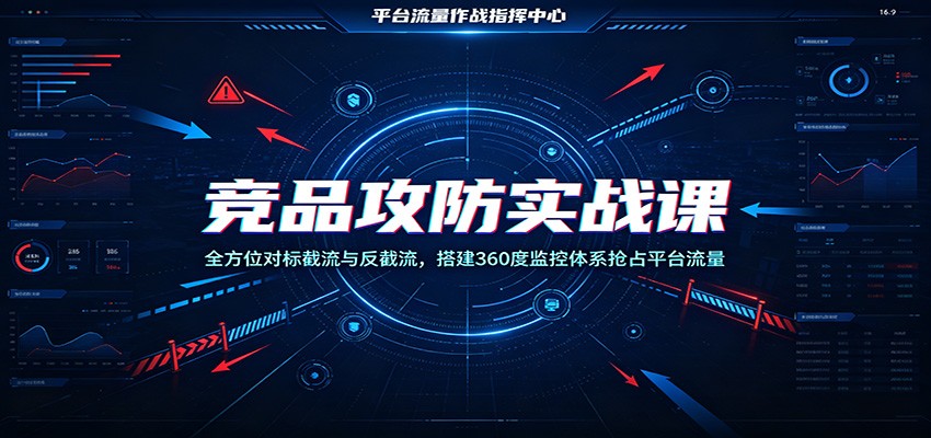 竞品攻防实战课:全方位对标截流与反截流,搭建360度监控体系抢占平台流量 竞品攻防实战课:全方位对标截流与反截流,搭建360度监控体系抢占平台流量