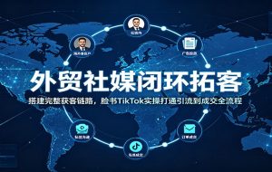 外贸社媒闭环拓客:搭建完整获客链路,脸书TikTok实操打通引流到成交全流程