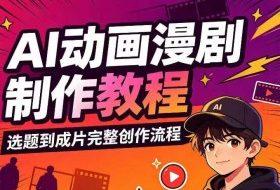 AI动画漫剧制作教程,从选题构思、分镜文案、AI绘图配音到剪映成片的完整创作流