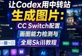 让Codex用中转站生成图片:CC Switch配置、画图能力检测与全局Skill教程