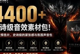 4400+个史诗级音效素材包!专业预告片、史诗级的紧张感与氛围声音包,中文分类,超级精选包