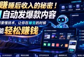 躺賺睡后收入的秘密！AI自动发爆款内容，不需要懂技术，让你在睡觉的时候也能轻松賺钱【原创双语字幕】