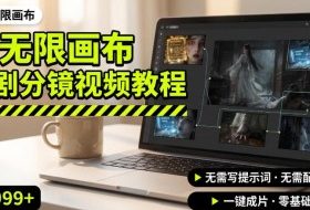 AI无限画布制作爆款漫剧分镜视频搭建教程，无需写脚本，无需制作音频，一键制作超简单