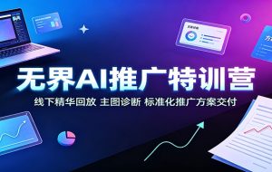 无界AI推广特训营:线下精华回放,主图诊断、标准化推广方案交付