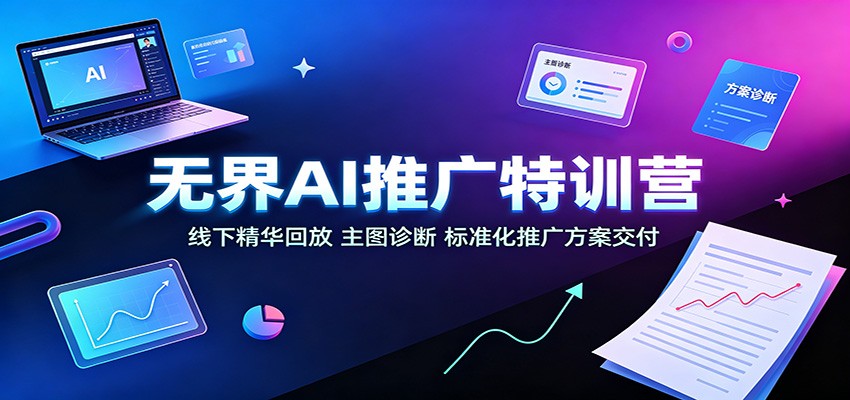 无界AI推广特训营:线下精华回放,主图诊断、标准化推广方案交付 无界AI推广特训营:线下精华回放,主图诊断、标准化推广方案交付