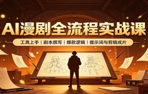 AI漫剧全流程实战课:工具上手、剧本撰写、爆款逻辑、提示词与剪辑成片