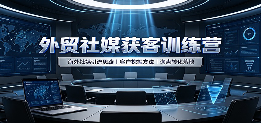 外贸社媒获客训练营:海外社媒引流思路,客户挖掘方法,询盘转化落地 外贸社媒获客训练营:海外社媒引流思路,客户挖掘方法,询盘转化落地