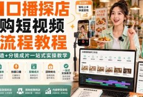AI口播探店团购短视频全流程教程|IP打造+分镜成片一站式实操教学