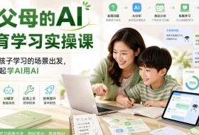 给父母的AI教育学习实操课,从辅导孩子学习的场景出发,带你一起学AI用AI