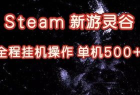 Steam新游灵谷实测,单窗口日入超百,矩阵批量跑号可以放大产出,全套实操思路给到,上手直接做【揭秘】