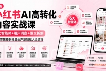（19927期）小红书AI高转化内容实战课：6大智能体+用户洞察+爆文拆解，从内容策略到批量生产复制放大全流程