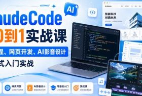 ClaudeCode从0到1实战课，AI编程、网页开发、AI影音设计一站式入门实战
