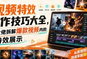 视频特效制作技巧大全，某大佬拆解爆款视频内的特效展示