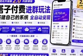 搭建群系统实战项目玩法,搭建整套付费进群系统,实现全天被动收益