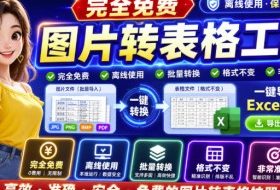 图片表格识别提取工具,支持一键从图片中智能提取表格并导出Excel文件,可离线免网运行,FastTableOCR