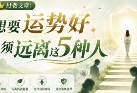 付费文章:想要运势好,必须远离这5种人