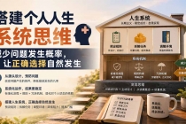 (19985期)付费文章:搭建个人人生系统思维:减少问题发生概率,让正确选择自然发生
