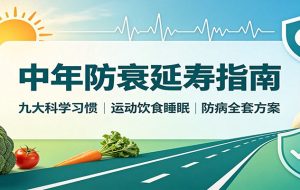 中年防衰延寿指南：九大科学习惯，运动饮食睡眠防病全套方案