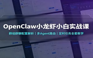 OpenClaw小龙虾小白实战课：群组群聊配置解析，多Agent路由，定时任务全套教学