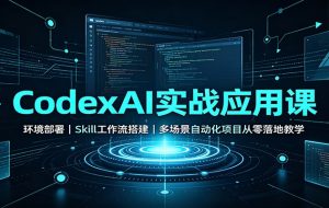 CodexAI实战应用课：环境部署Skill工作流搭建，多场景自动化项目从零落地教学