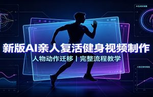 新版AI亲人复活健身视频制作，人物动作迁移，完整流程教学