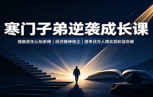 寒门子弟逆袭成长课：摆脱原生认知束缚，经济精神独立，借考试与人情实现阶层突破