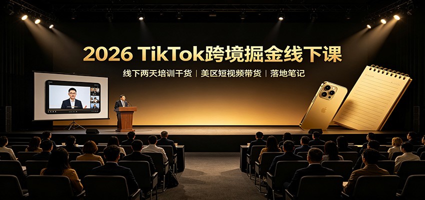 2026 TikTok跨境掘金线下课:线下两天培训干货,美区短视频带货落地笔记 2026 TikTok跨境掘金线下课:线下两天培训干货,美区短视频带货落地笔记