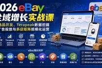 （20023期）2026-Vincent eBay全域增长实战课-无水印：从选品开发、Terapeak数据挖掘到广告投放与多店矩阵规模化运营